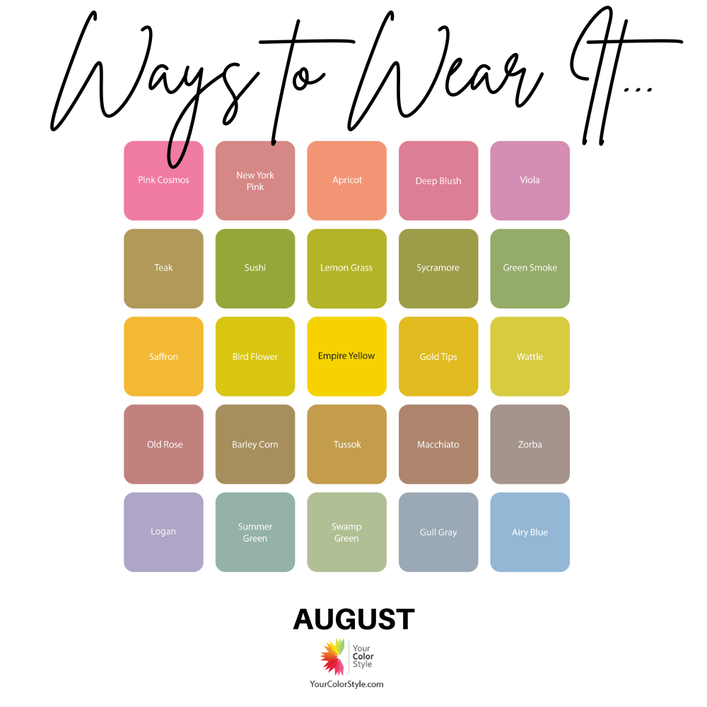 Ways to Wear the August Color Palette of the Month