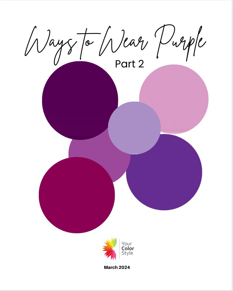 WAYS TO WEAR PURPLE -  Part 2 -  March 2024