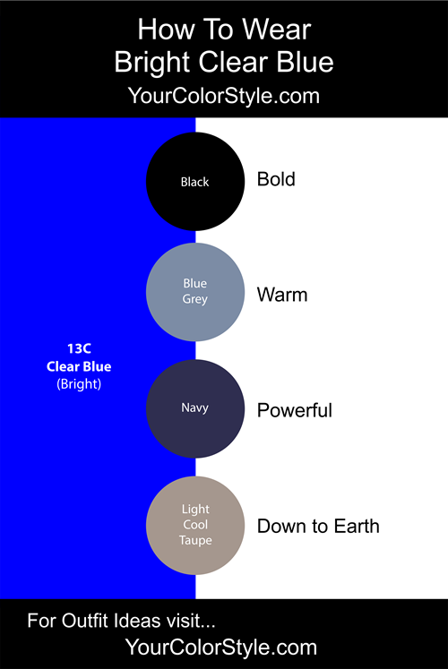 How To Wear Bright Clear Blue With Neutrals