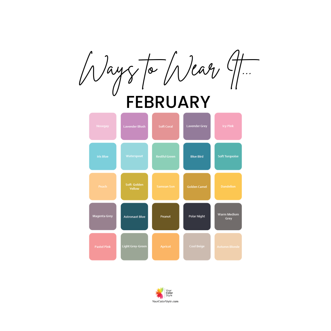 Ways to Wear the February Color Palette of the Month