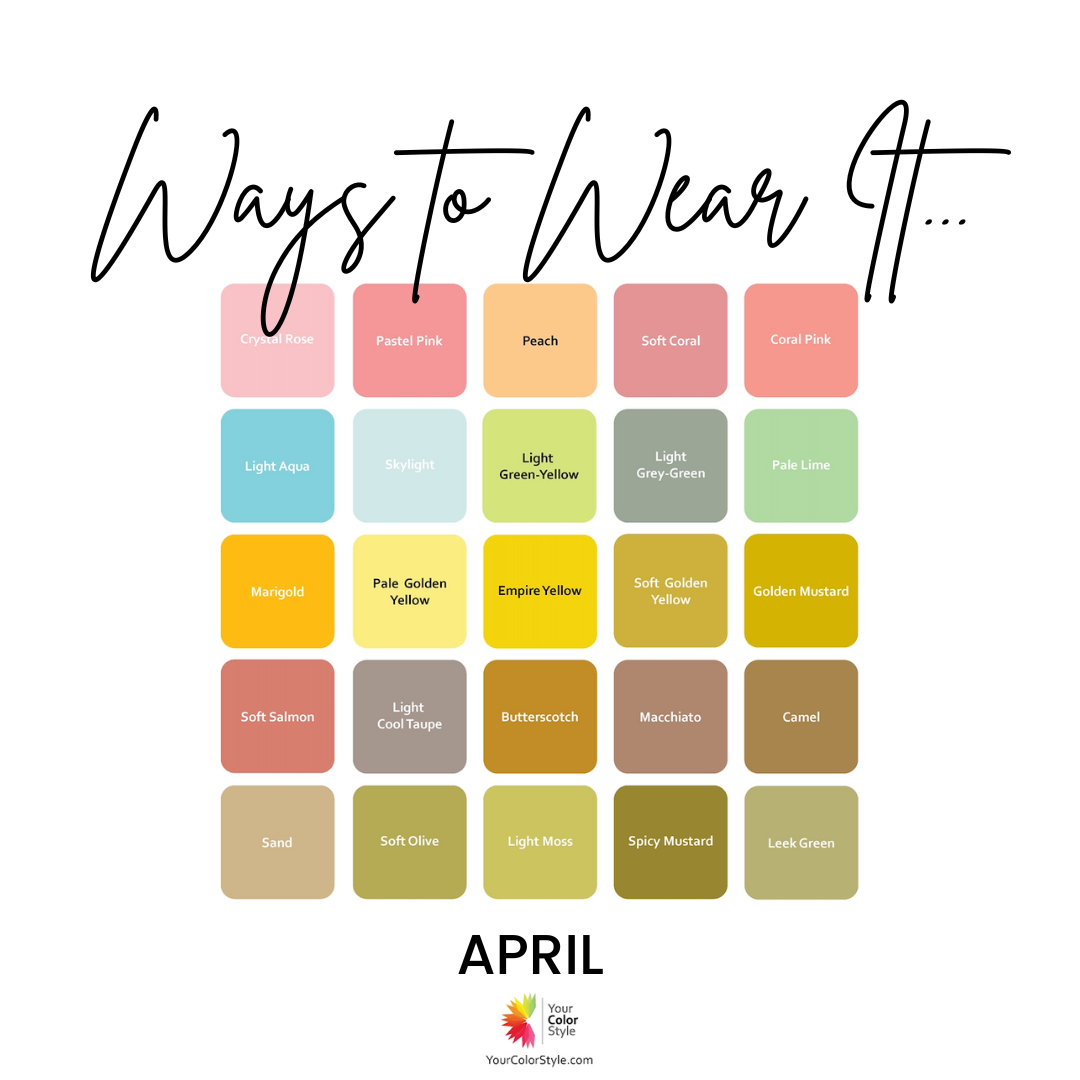 Ways to Wear the April Color Palette of the Month
