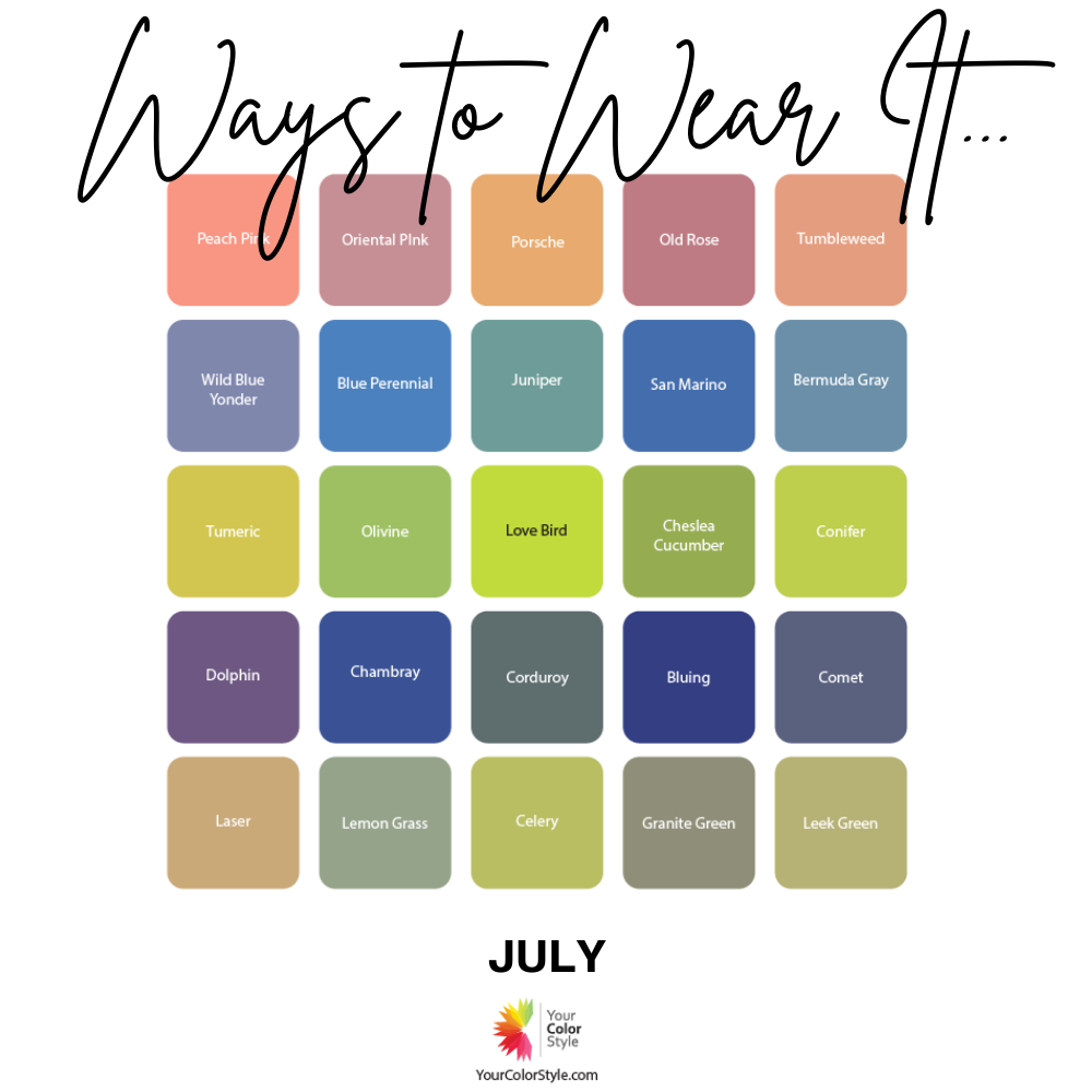 Ways to Wear the July Color Palette of the Month
