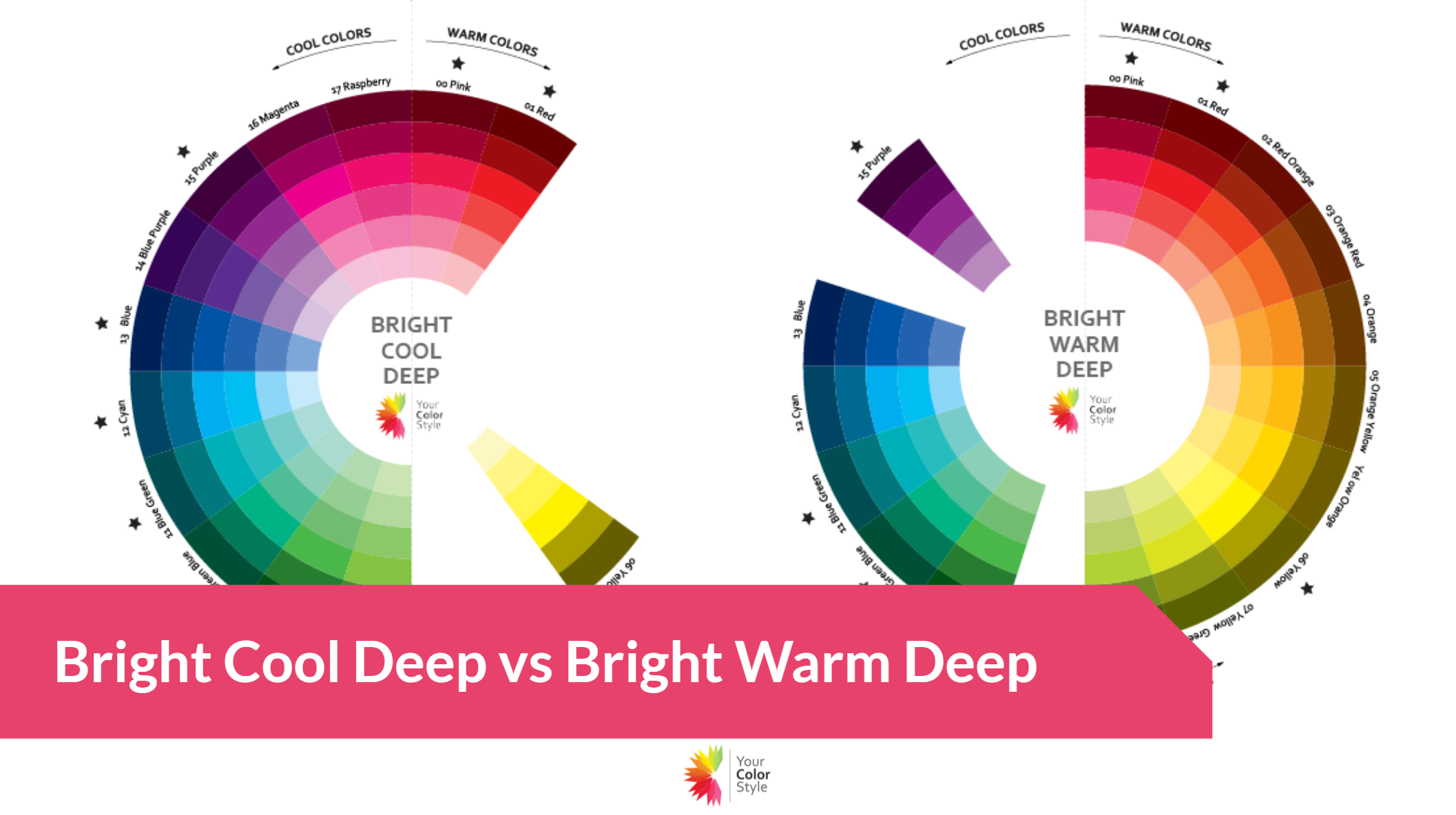 Bright Cool Deep vs Bright Warm Deep