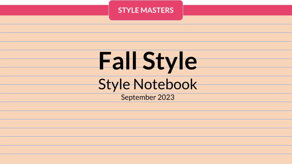 Style Notebook Pages - September 2023