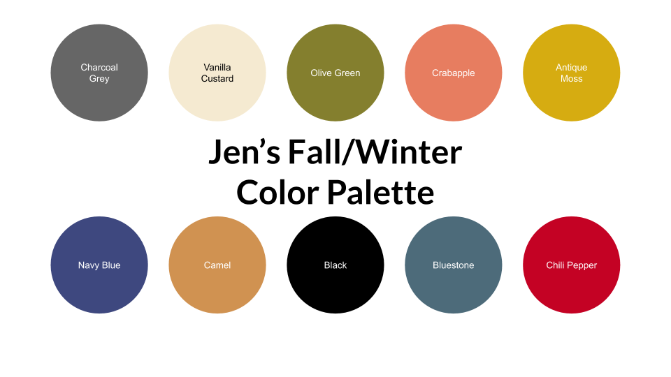 Jen's Fall/Winter Color Palette