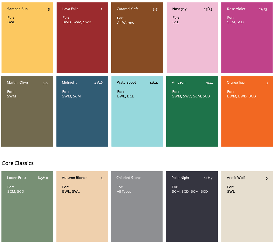 The Fall/Winter Trending Colors 2022-2023