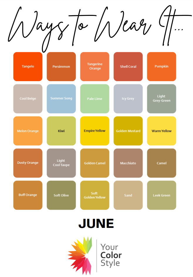 Ways to Wear the June Color Palette of the Month– Your Color Style