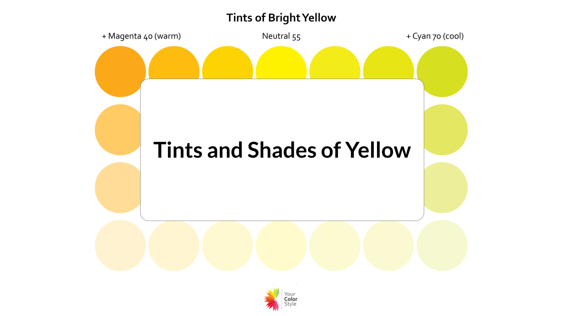 Tints and Shades of Yellow
