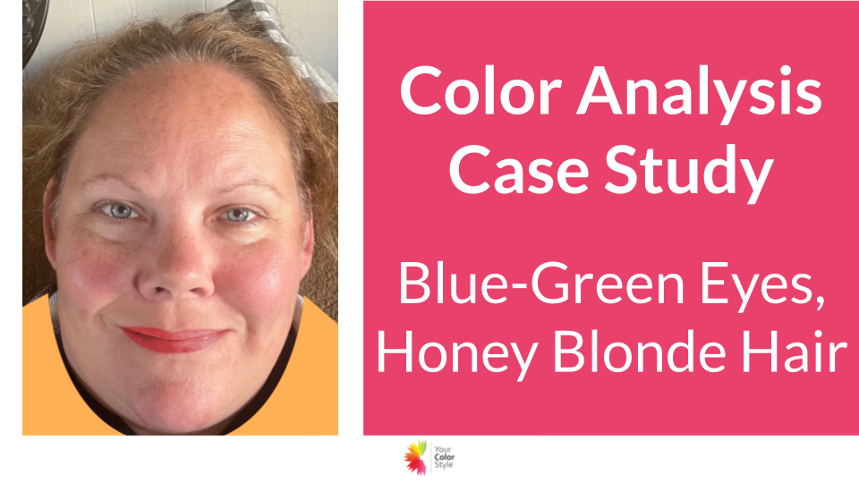 Color Analysis - Honey Blonde Hair, Blue-Green Eyes
