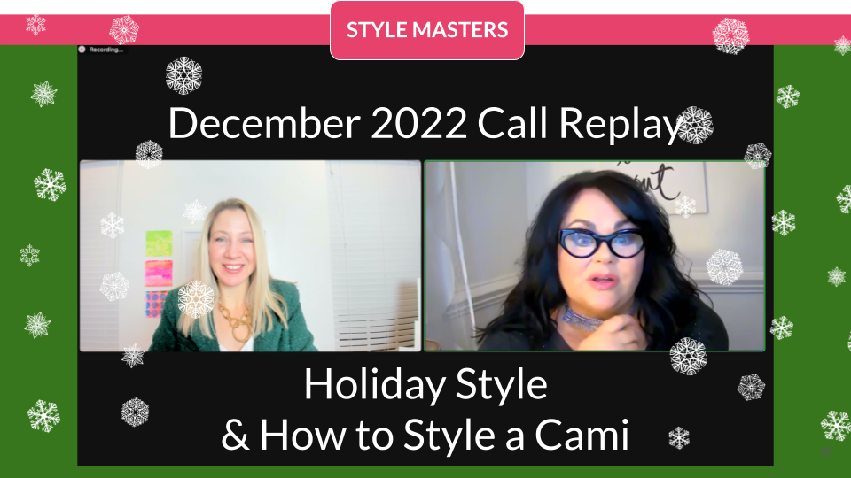 Holiday Style - December 2022 Live Call Replay