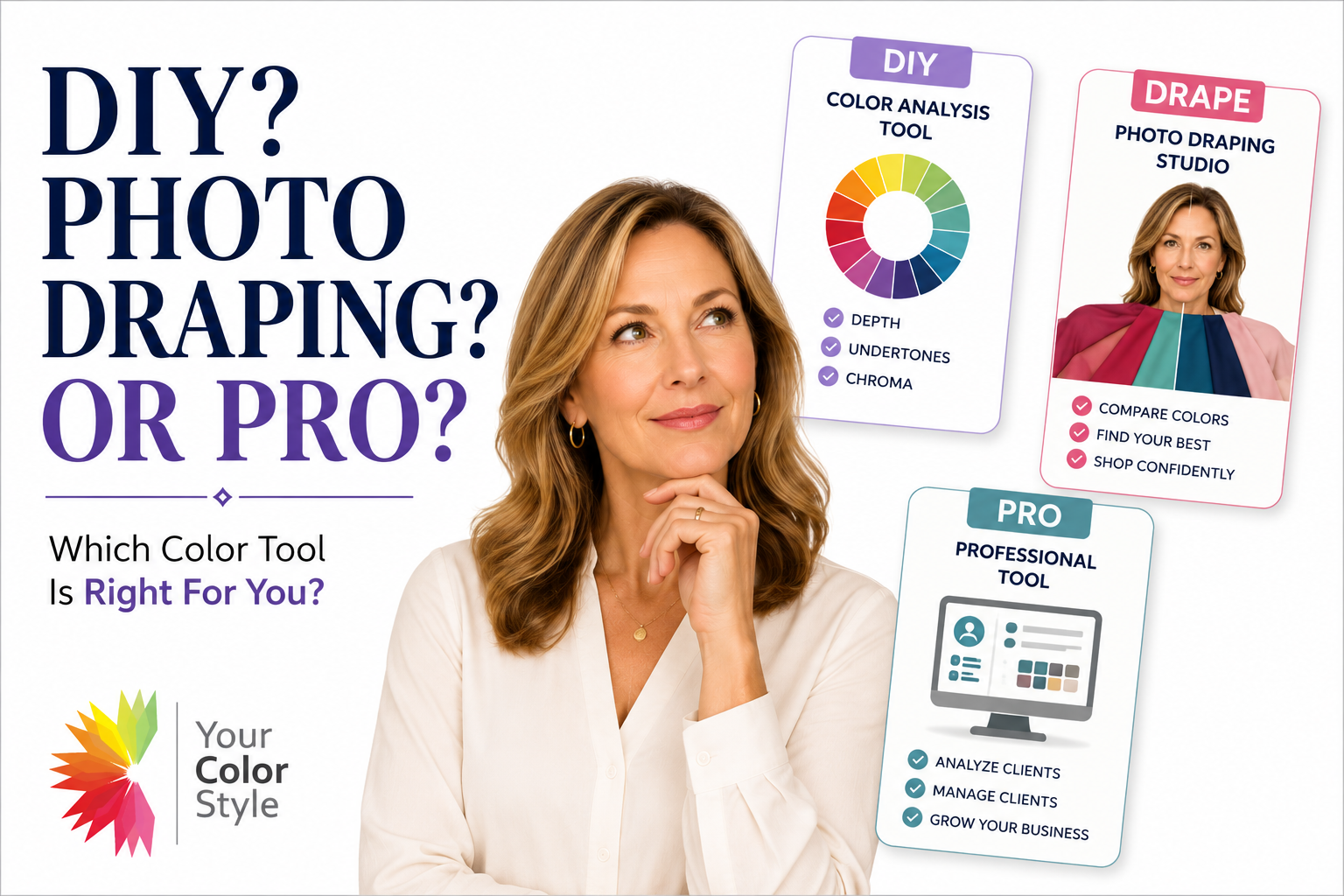 DIY Color Analysis Tool vs Photo Draping Studio vs Professional Tool: Which One Is Right for You?