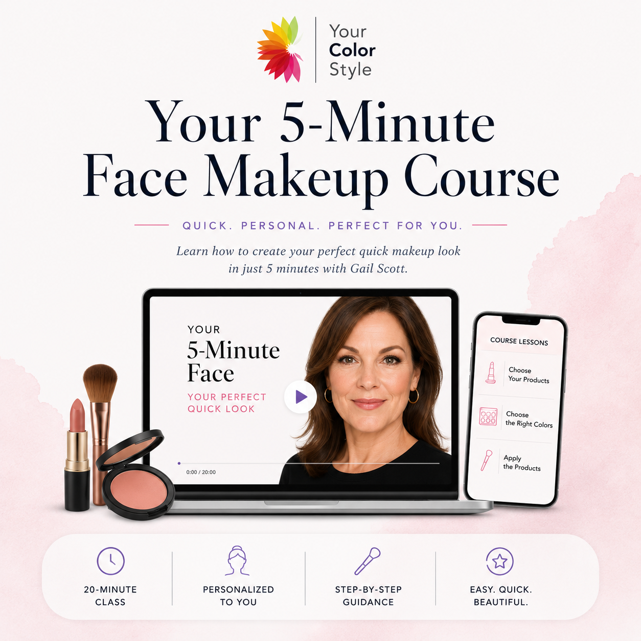Face Course Kit Your 5-Minute Face Makeup Course