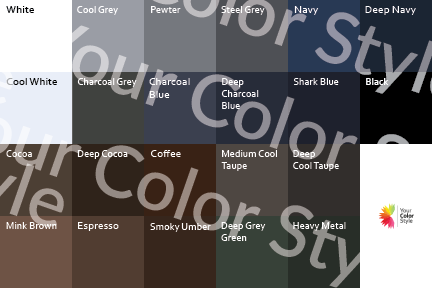 Bright Cool Deep Neutrals - Color Palette Prints