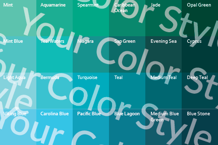 Bright Cool Deep Warm Blues - Color Palette Print