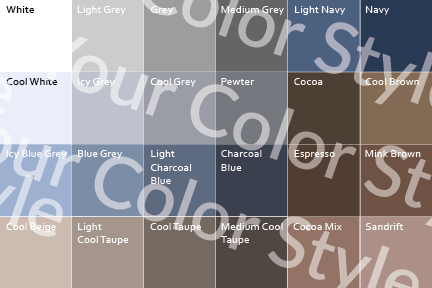 Bright Cool Light Neutrals - Color Palette Print