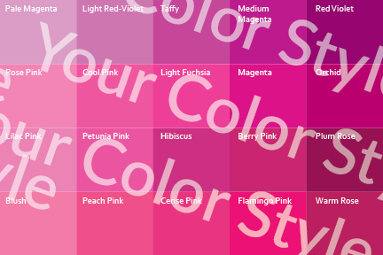Bright Cool Light Pinks - Color Palette Print