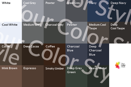 Bright Cool Medium Neutrals - Color Palette Print