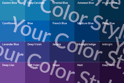 Bright Warm Deep Purples - Color Palette Print