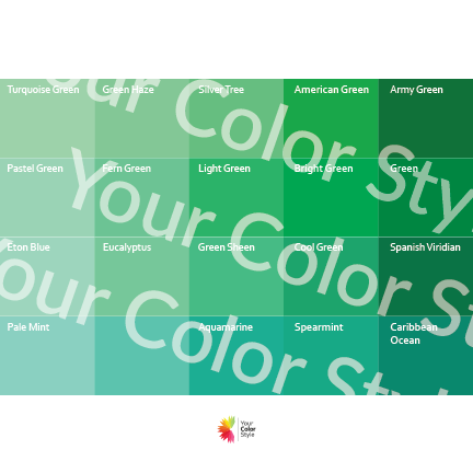 Bright Warm Light Greens - Color Palette Prints