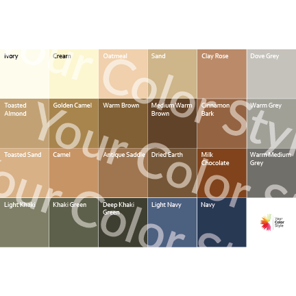 Bright Warm Light Neutrals - Color Palette Prints
