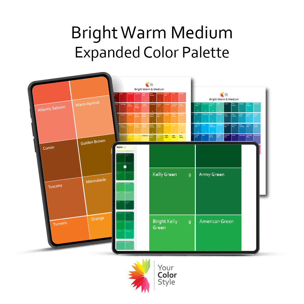 Bright Warm Medium EXPANDED Digital Color Palette