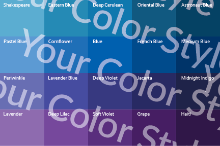Bright Warm Medium Purples - Color Palette Print