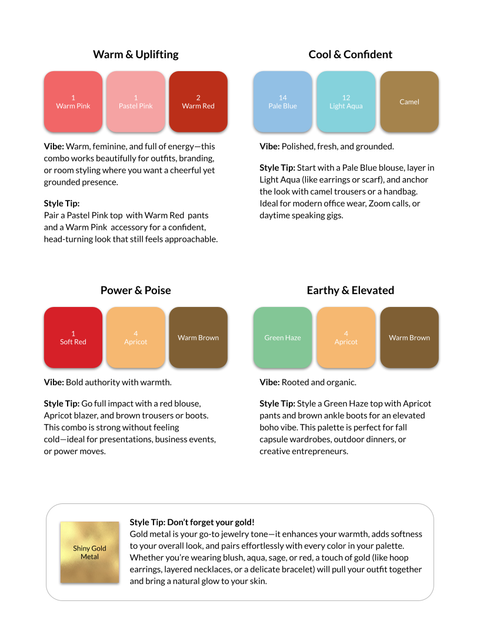 Your Custom Color Guide: A Personalized Color Strategy for Your Style & Wardrobe