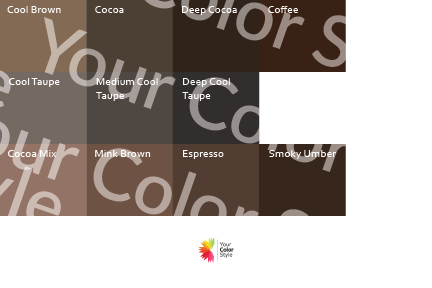 Soft Cool Deep Neutrals 2 - Color Palette Print