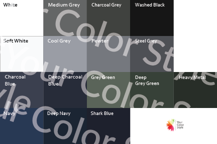 Soft Cool Deep Neutrals - Color Palette Print