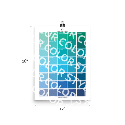 Soft Cool Light Color Palette - Green to Blue