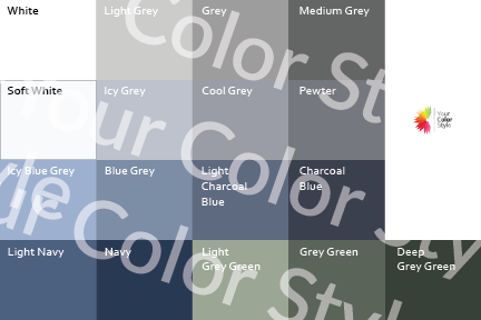 Soft Cool Light Neutrals - Color Palette Print