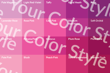 Soft Cool Light Pinks - Color Palette Print