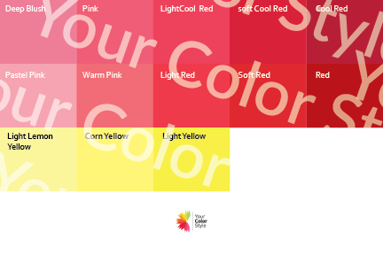 Soft Cool Light Reds - Color Palette Print