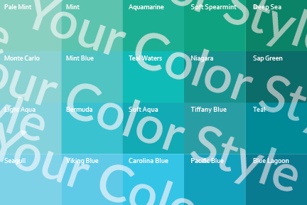 Soft Cool Light Warm Blues - Color Palette Print