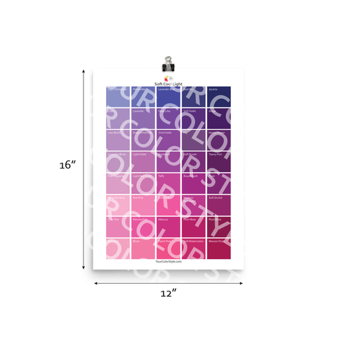 Soft Cool Light Color Palette - Purple to Pink