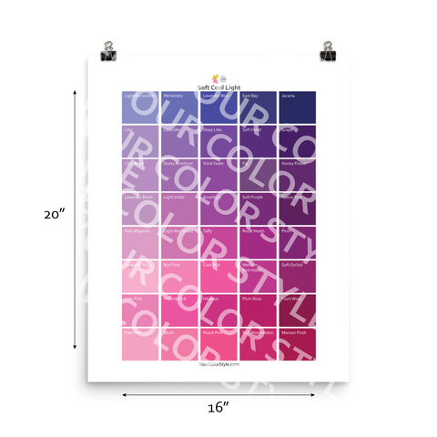 Soft Cool Light Color Palette - Purple to Pink