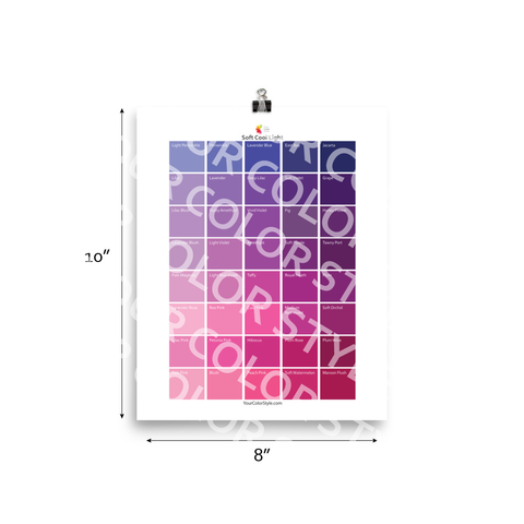 Soft Cool Light Color Palette - Purple to Pink