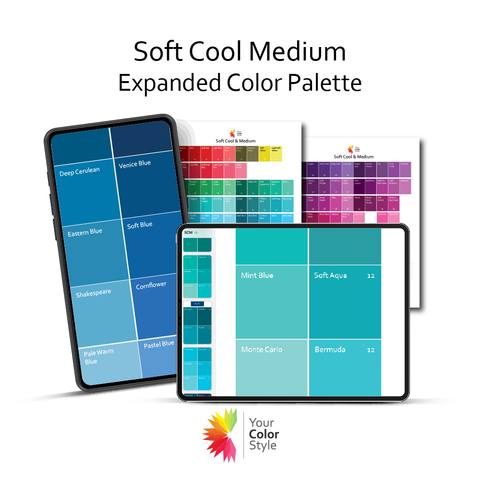 Soft Cool Medium EXPANDED Digital Color Palette