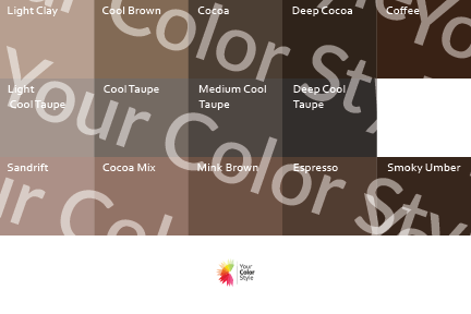 Soft Cool Medium Neutrals 2 - Color Palette Print
