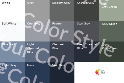Soft Cool Medium Neutrals - Color Palette Print
