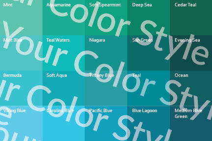 Soft Cool Medium Warm Blues - Color Palette Print