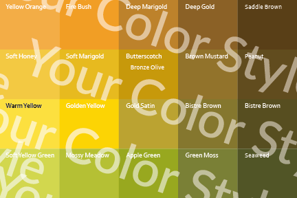 Soft Warm Deep Yellows - Color Palette Print