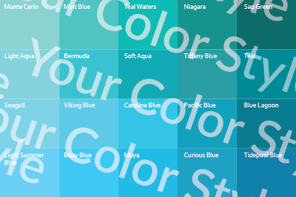 Soft Warm Light Blues - Color Palette Prints