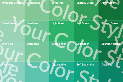 Soft Warm Light Greens - Color Palette Prints
