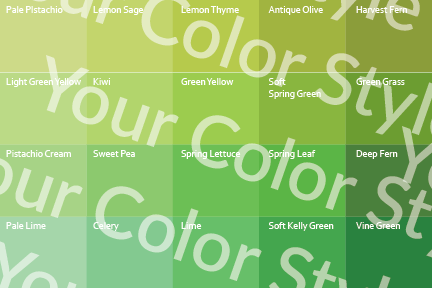 Soft Warm Light Warm Greens - Color Palette Prints