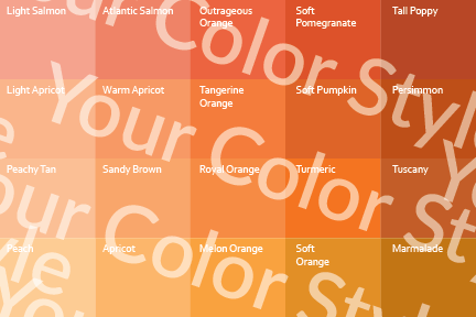 Soft Warm Light Oranges - Color Palette Prints