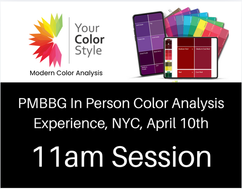PMBBG In Person Color Analysis Experience, 11am