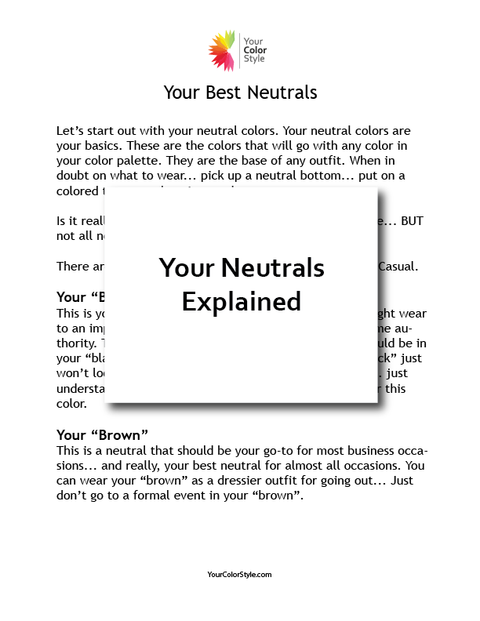 Neutrals Explained