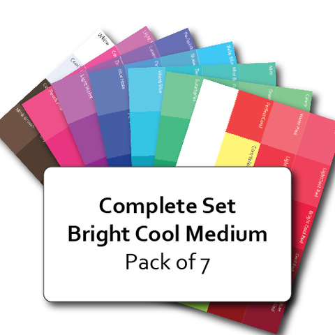 Complete Set of Bright Cool Medium Postcard Prints