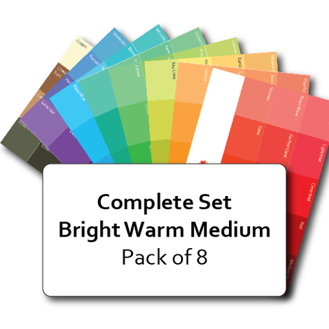 Complete Set of Bright Warm Medium Postcard Prints
